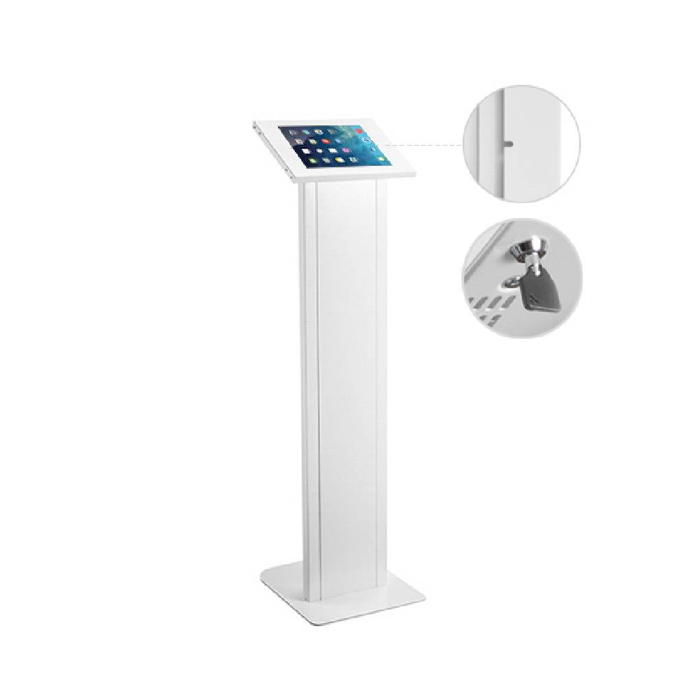 Anti-theft freestanding tablet kiosk for 9.7”/10.2” IPAD, 10.5” IPAD AIR/IPAD PRO, 10.1" SAMSUNG GALAXY TAB A (2019)