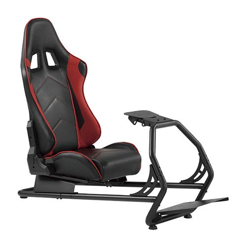 Classic racing simulator cockpit seat with Single monitor mount LRS03-SR01 and Gear shifter LRS03-GR