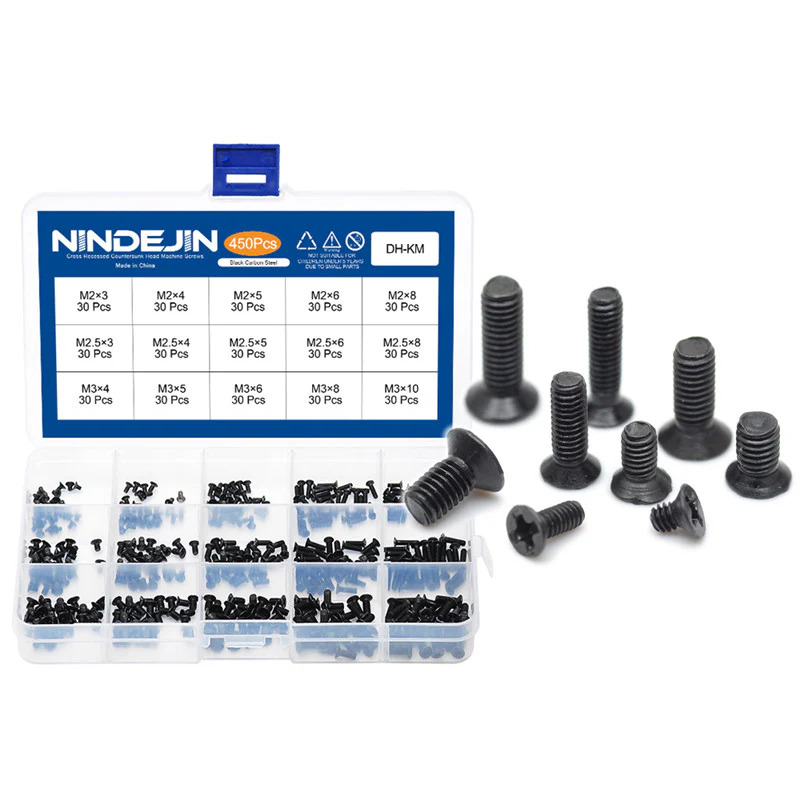 Carbon Steel Black Laptop Screws M2