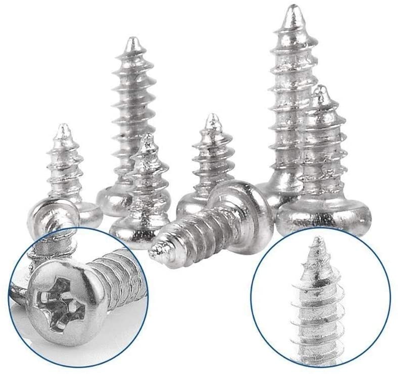 Ni Plated Carbon Steel Pan Head Black Screw M1