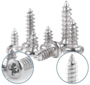 Ni Plated Carbon Steel Pan Head Black Screw M1