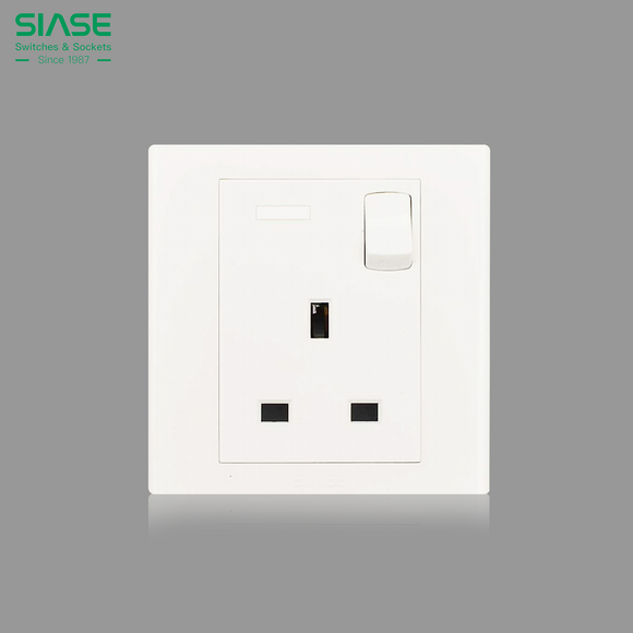 250V 1Gang 13A Switched Socket with Indicator