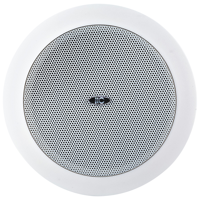 ITC 5" Ceiling Speaker, 1.5W-3W-6W, 100V, cutout 145mm, ABS baffle, metal grille