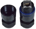 Outdoor (IP68) LAN cable connector, CAT 6 UTP unshielded