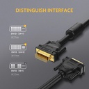UGREEN DVI (24+1) Male to Male Cable Gold Plated 1.5m (Black)