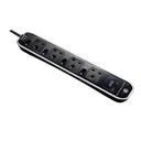 Masterplug 4 Socket Surge Protected Extension Board with 2 USB 2.1A Ports – 2M
