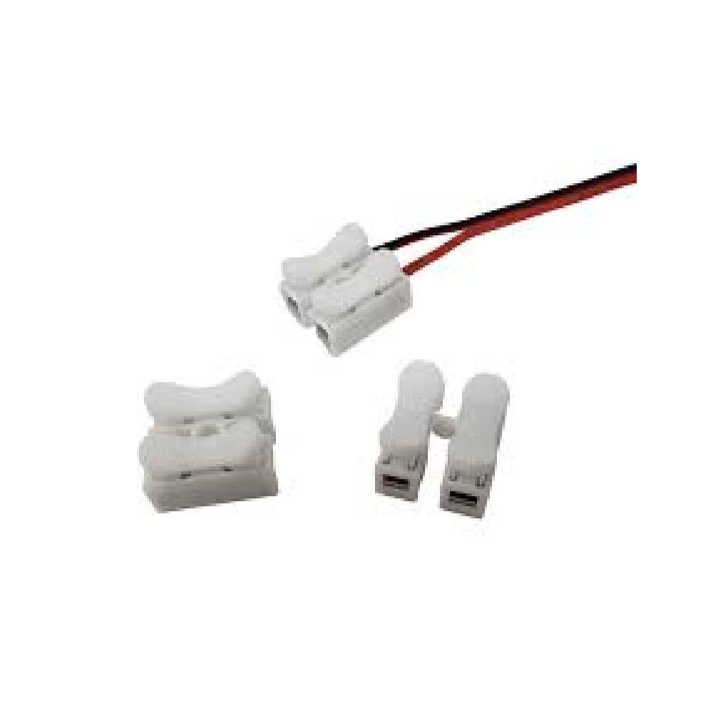 2 Pins Spring LED Push Connectors Quick Splice Wire Lock