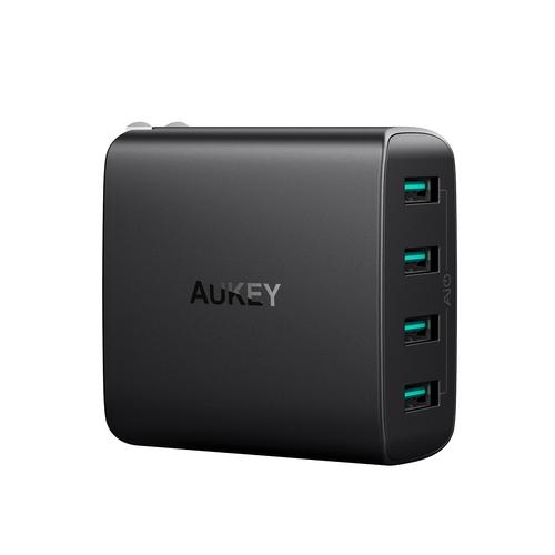 AUKEY USB Wall Charger 40W 8A 4-Port with Foldable Plug