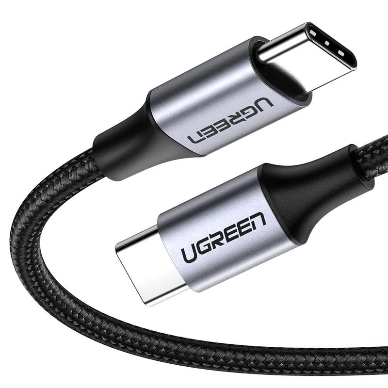 UGREEN USB 2.0 C M/M Round Cable Nickel Plating Aluminum Shell 1m (Gray