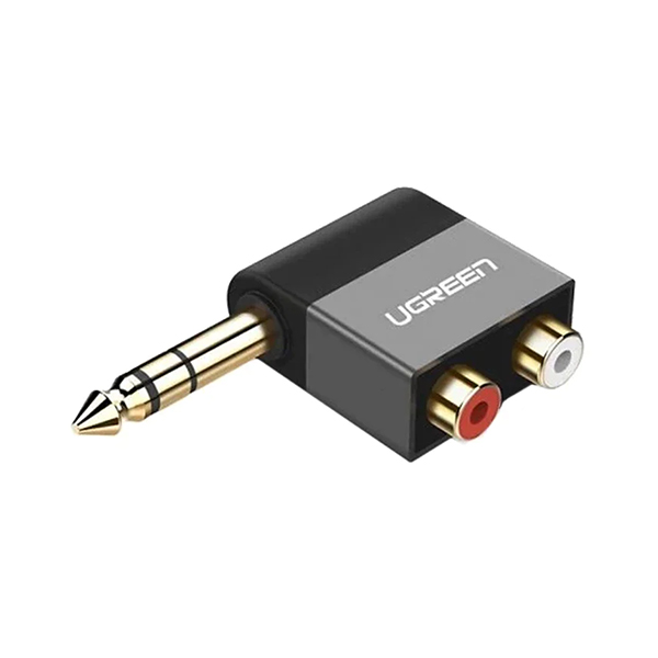 UGREEN 6.35mm Male to 2RCA Female Adapter (Black)