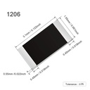 1206 SMD Resistor 15 ohm chip resistor 0.25W 1/4W