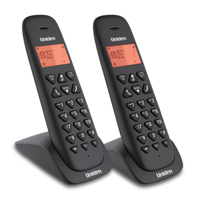 Uniden AT3102-2 Twins Cordless Phone Black