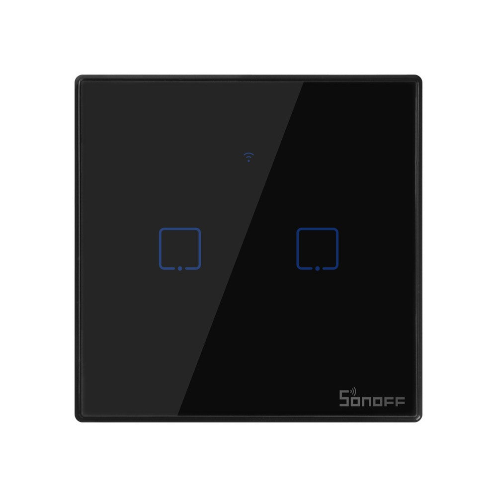 SONOFF Smart Touch Wall Switch 2 Gang Black