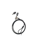 Keyed Cable Lock for Laptops 2M (Black Color)