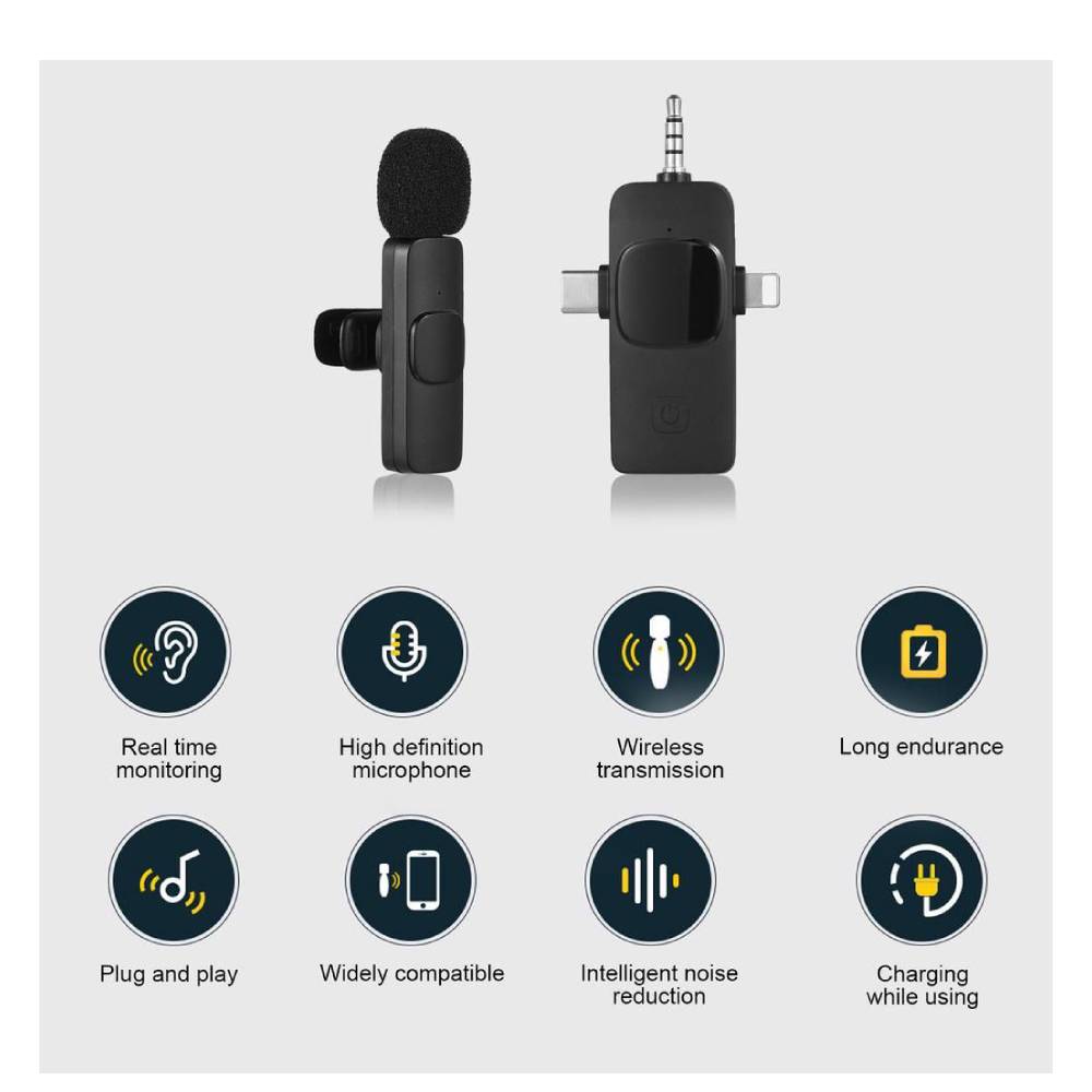 Wireless Lavalier Mini Collar Clip Mic