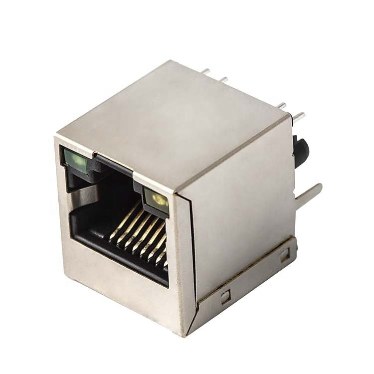 RJ45 Surface Mount Network Jack 8 PINs PCB Right Angle Mounting