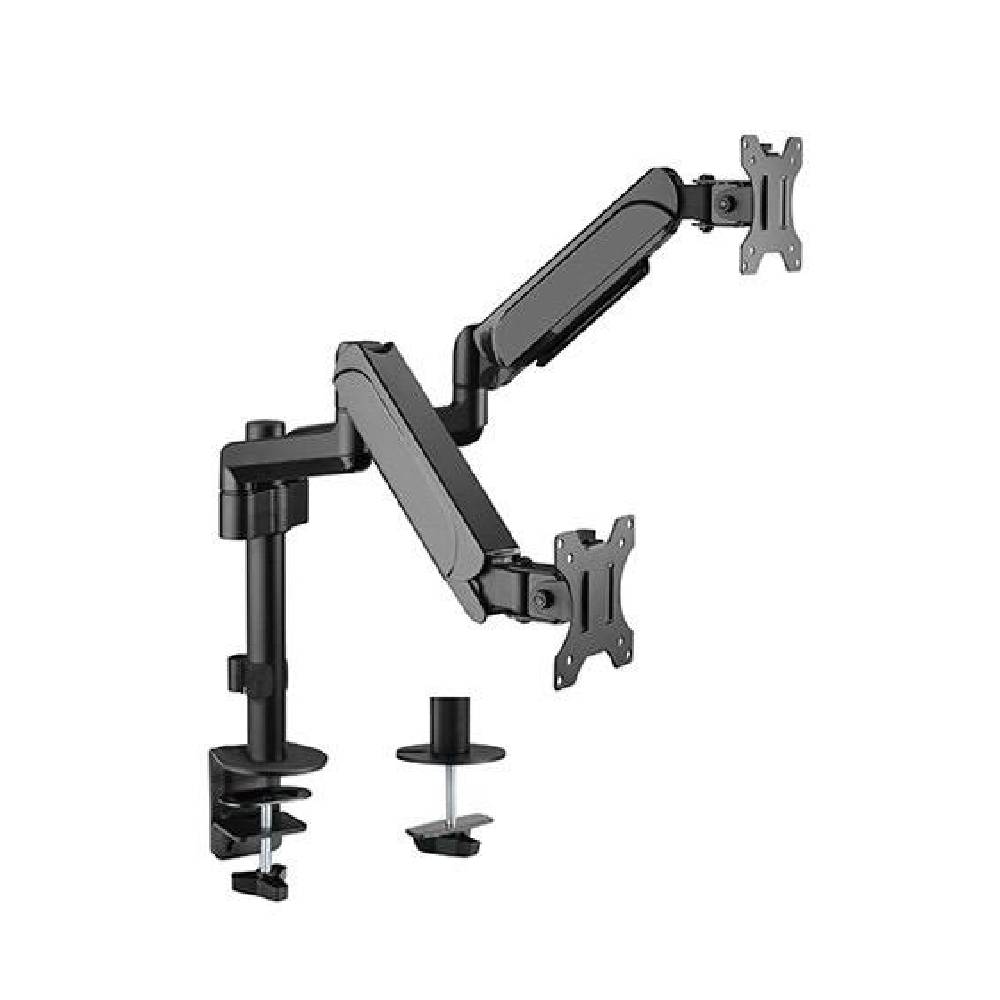 Dual Screen Desk Mount Gas Spring Monitor arm With – 17”-35” ,11kg