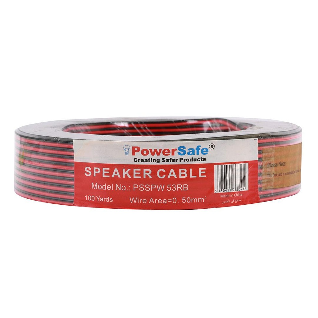 PowerSafe Speaker Cable 38/0.12CCA Black/Red PVC Size:2.9/5.9   90 m roll