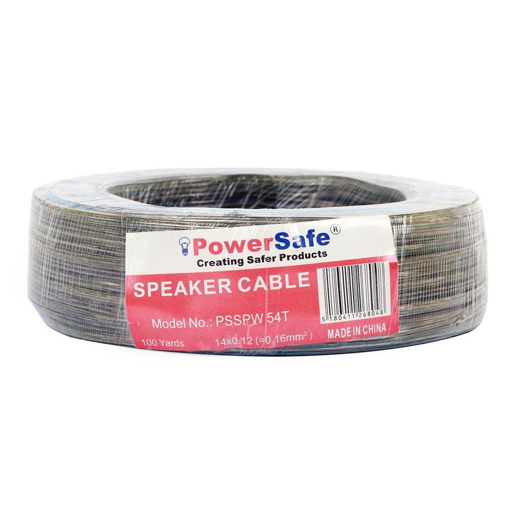 PowerSafe Speaker Cable 14/0.12CCA Transparent PVC Size:2.1*4.4   90 m roll