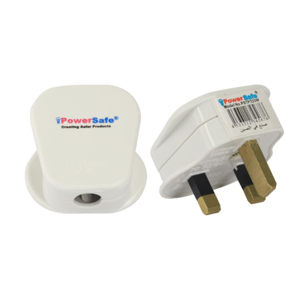 Terminator Top Plug With Fited 13A Fuse 3 Pin Flat White