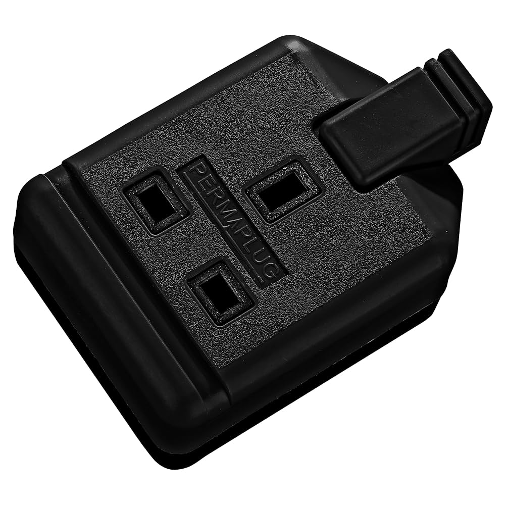 Masterplug ELS13B 1 socket 13A Trailing Extension Socket Black