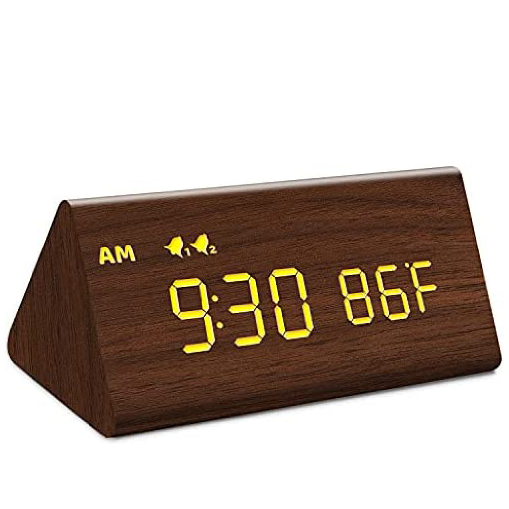 Smart 5V LED Wooden Alarm Clock – OCT17