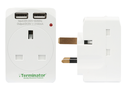 3 Way UK Socket Multi Adaptor With 2 USB 2.1A & Indicator 13A Fuse