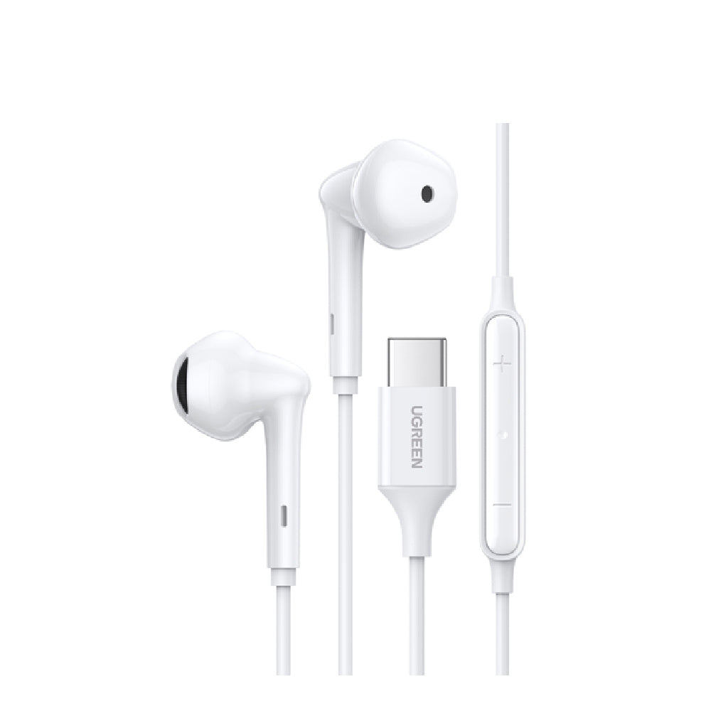 UGREEN Wired Earphones with Type-C Connector (White)
