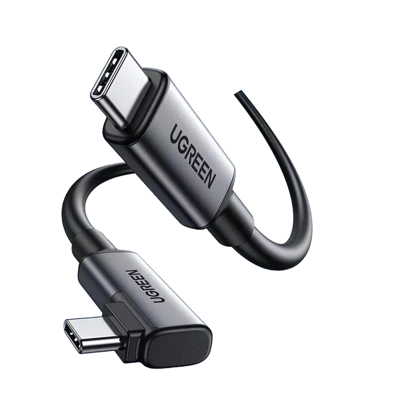 UGREEN Right Angle USB-C to USB-C Link Cable 5m (Black)