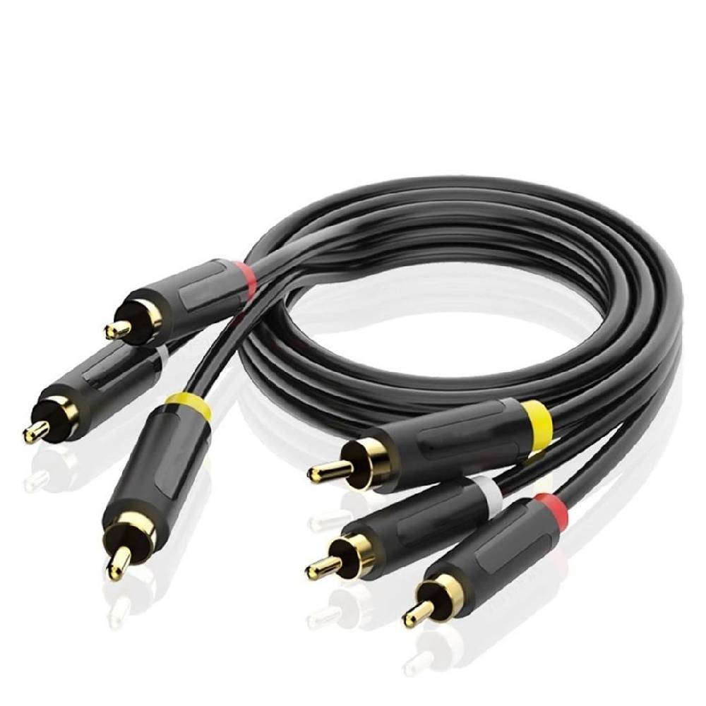 S.WIELER 3 RCA to 3RCA Cable 4.0mm+5.0mm+4.0mm PVC Injection