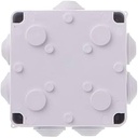 100x100x70mm IP65 Waterproof Electrical Junction Square Box, 9 Holes - 25mm