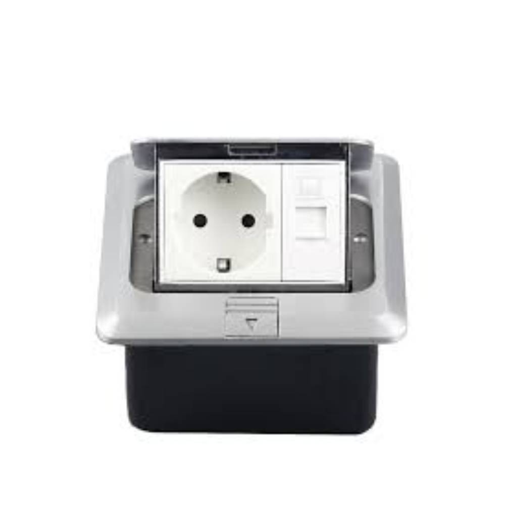 Floor Socket with power socket and RJ45