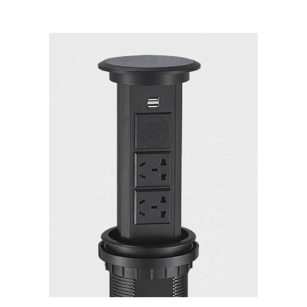 3 Way socket with wireless charger /universal socket