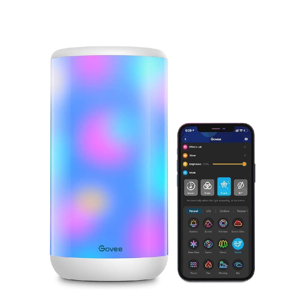 Govee RGBIC Table Lamp, Smart Lamp Work with Alexa, LED Beside Lamp with Music Sync and 43 Scene Modesr Ambiance Color Changing Lamp for Bedroom Decor, Dimmable Night Light (Corded Electric)