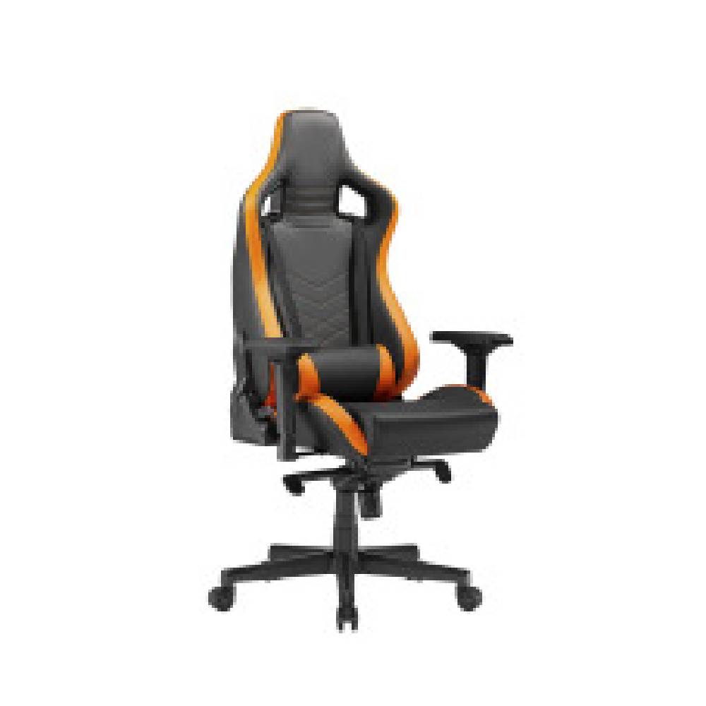 Premium PVC Diamond Quilted Gaming Chair with Headrest and Lumbar Support – Black/Red