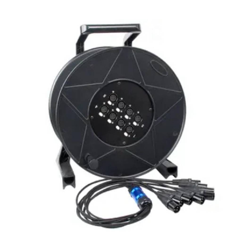 XLR Stage Speaker Cable Spool  4in4out