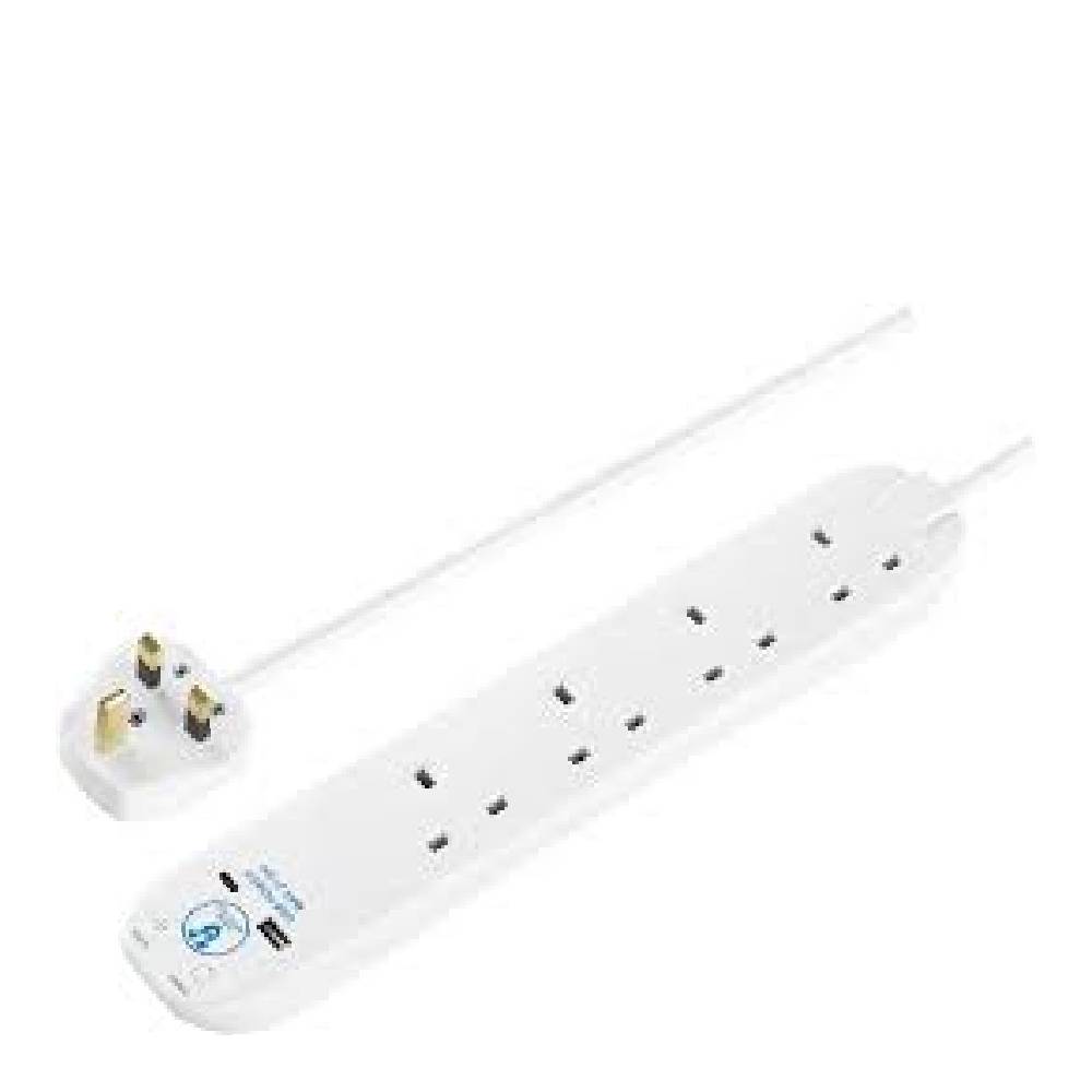Master Plug Surge Protected Extension Board With USB-A & USB-C Port