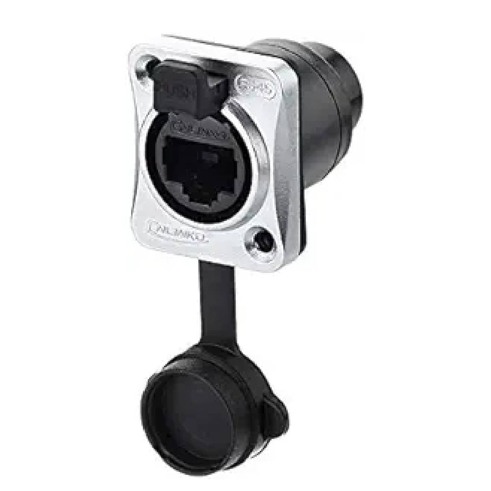 RJ45 Waterproof Metal Ethernet Cable Signal Panel Cat6 8P8C 1000V 1.5A Connector - Female