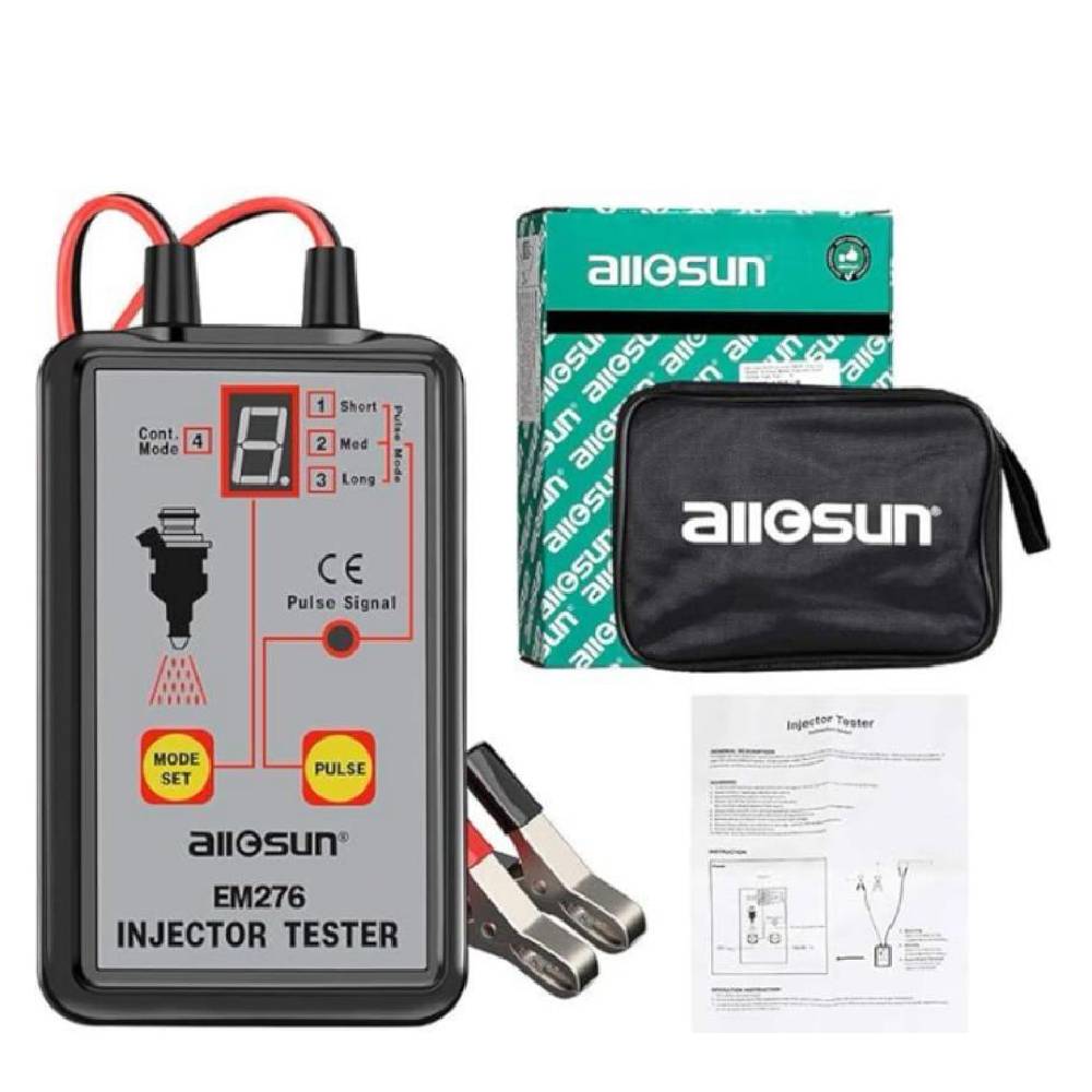 Fuel Injector Cleaner Tester & Adapter DIY Cleaning Tool Kit Set, Works with 12V Vehicle Battery