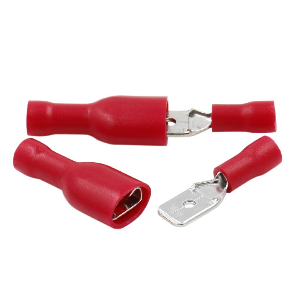 Vinyl Fully Insulated Female Terminal FDFD1.25-250 Red 22-16AWG