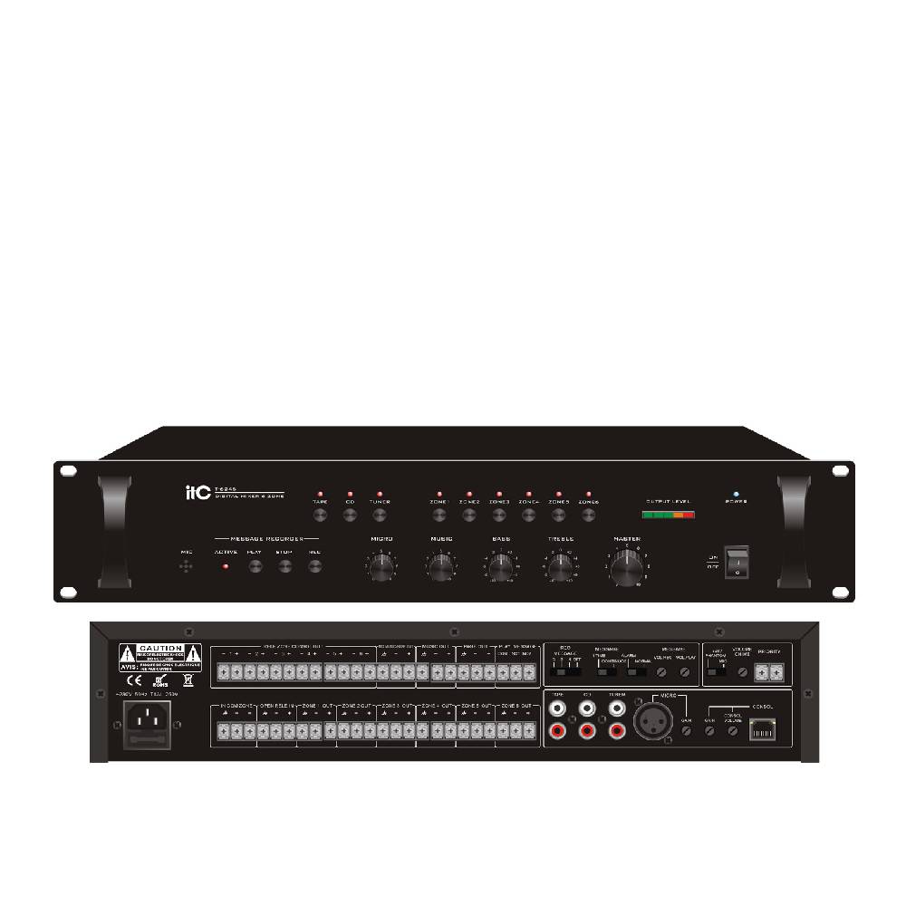 ITC 2 channel pre amplifier+6 zone speaker selector