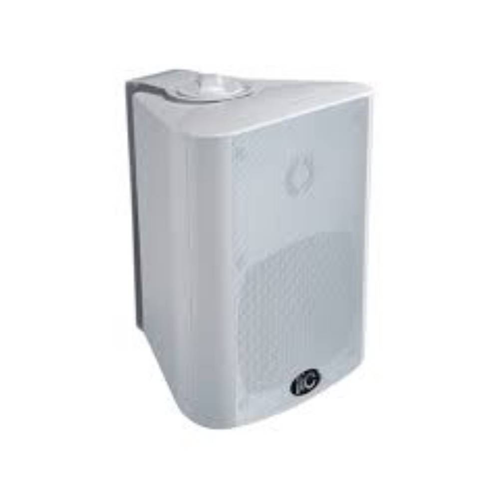 ITC 5"+1.5" Two way wall mounted speaker, 3.75W-7.5W-15W- 30W@100V+8ohm, ABS body, metal grille, metal bracket, white