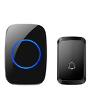 CACAZI AC IP44 Self-powered Door Bell - 3 Button and 1 Plug-in Receivers, Black