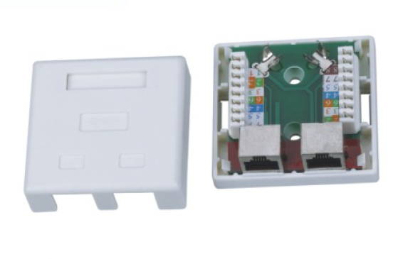 Cat.6 STP RJ45 Surface Jack Dual Port