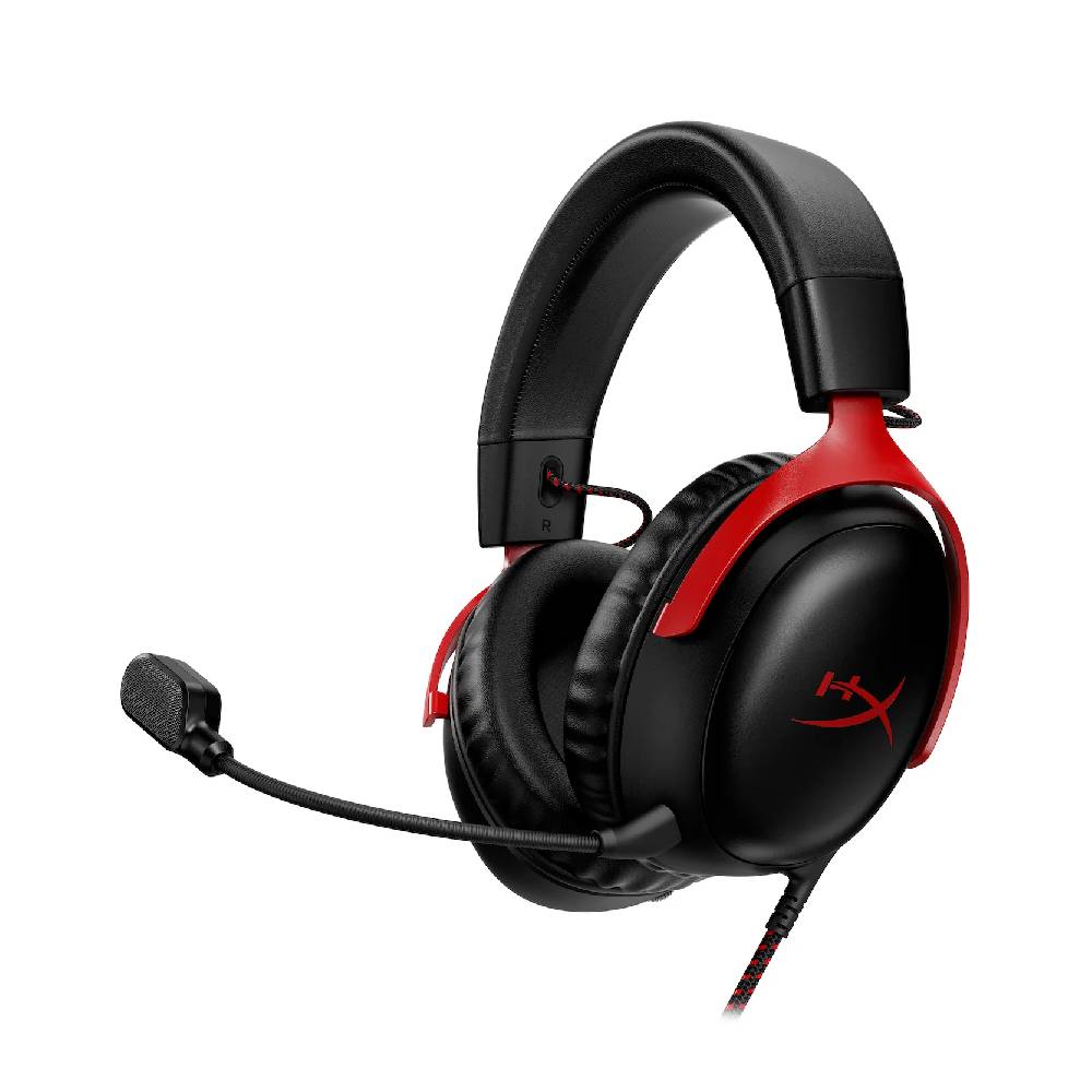 HyperX Cloud III - Gaming Headset (Black/Red) - DTS Spatial Audio