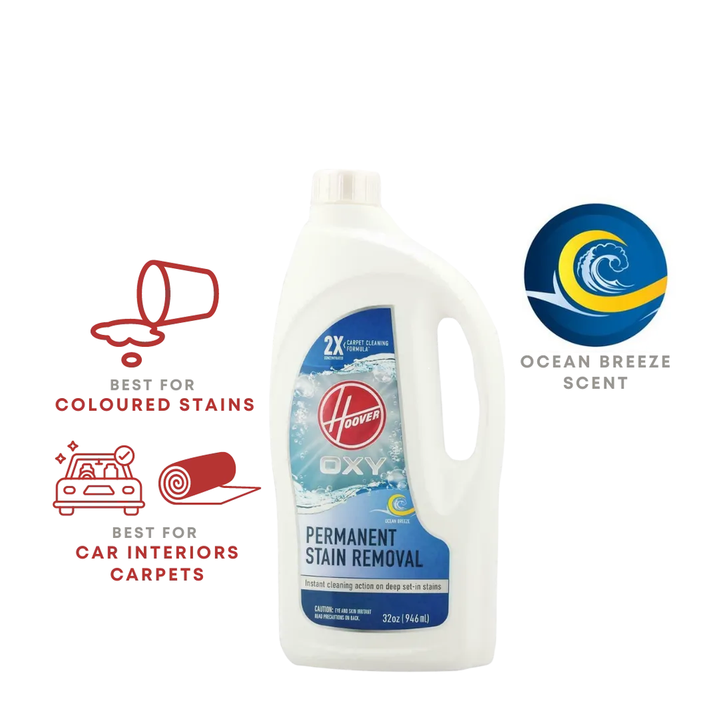 Hoover Oxy Permanent Stain Remover Carpet Cleaner Solution Detergent (946ml)