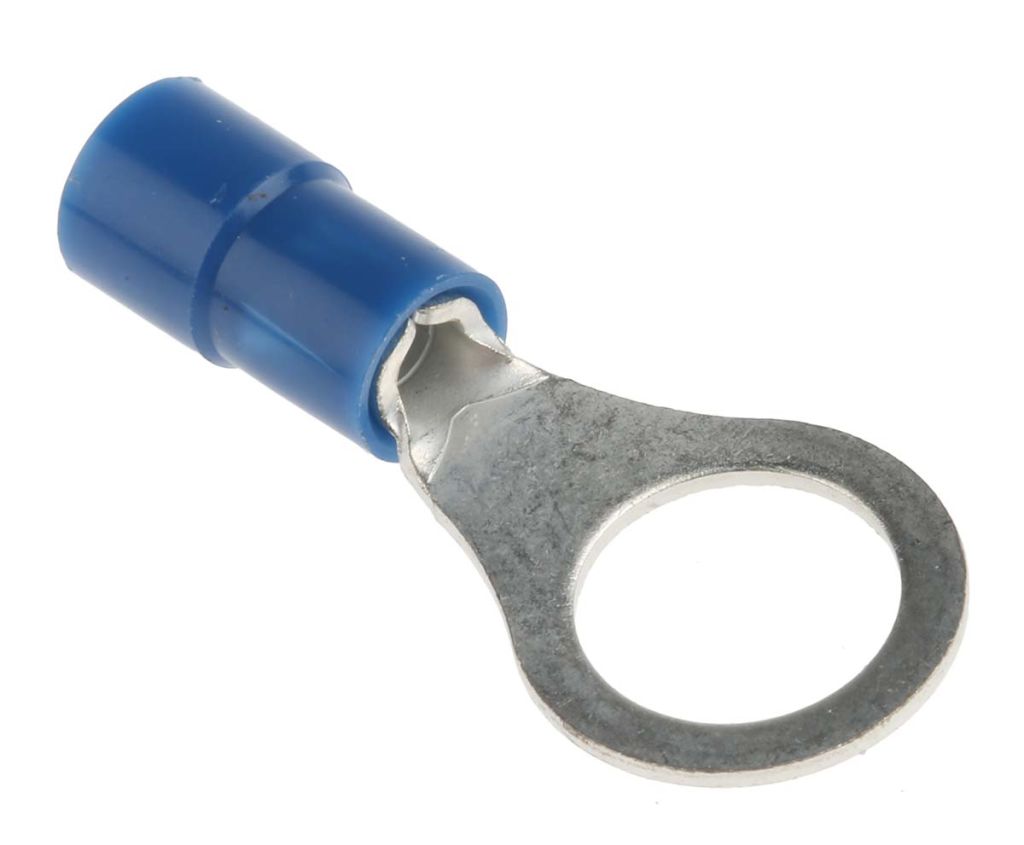 Insulated ring terminal 12-10 AWG M 8 - Blue
