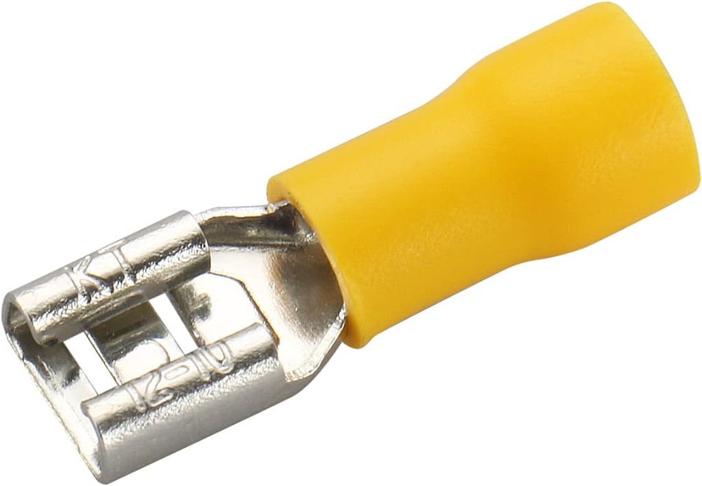 Quick disconnect insulated female spade terminal 16-14 AWG - Yellow