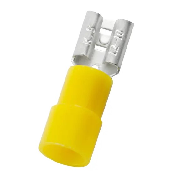 Quick disconnect insulated female spade terminal 12-10 AWG - Yellow