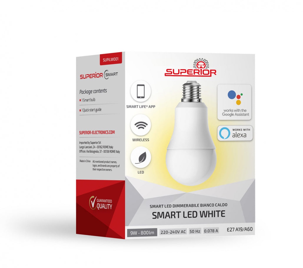 Superior Smart LED Dimmable Warm White Bulb